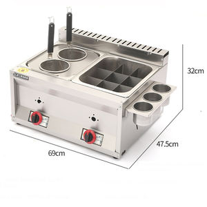 Fabriek Oem Friteuse Noodle Cooker 2 In 1 Voedingscombinatie Machine Rvs Friteuse Commercial - Product Image 2