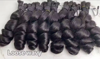 Extensions de cheveux humains bruts non traités de qualité supérieure, boucles bohèmes, cheveux à tresser, cheveux indiens vierges en vrac, cheveux humains bruts cambodgiens ondulés effet eau