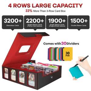 Colección de Cartas de Juego Portátil de Cuero con Ventana de Cuatro Filas y Gran Capacidad (3000+), Personalizable, de Venta Caliente Transfronteriza - Product Image 2
