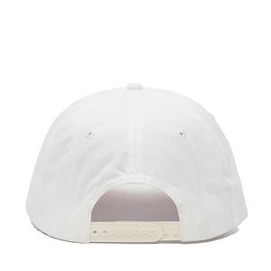 Casquette Snapback en feutre de coton et de chanvre mélangé blanc non structuré à 5 panneaux avec logo personnalisé OEM, mode simple, visière légèrement incurvée - Product Image 6