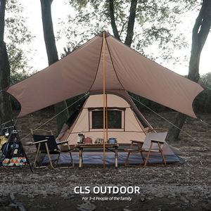 Carpa Oxford Individual Cuadrada Tipo Pirámide India para Exteriores, para 3-4 Personas, Plegable, Ecológica y Ligera, para las Cuatro Estaciones - Product Image 4