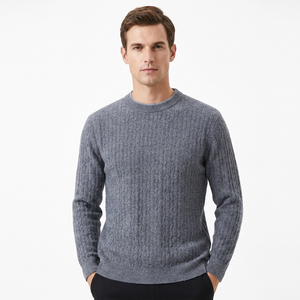 Pull en tricot pour homme Kingdeer 2026, col rond, manches longues, en pure laine de mouton ultra-fine, délicat et respirant, personnalisable - Product Image 1