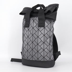 2021 roll top alla moda zaino geometrico con geometria di diamanti borsa da disegno materiale + zaino in PU <span class=keywords><strong>per</strong></span> studenti <span class=keywords><strong>per</strong></span> adolescenti - Product Image 2