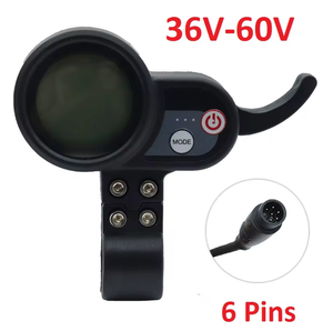 JP <span class=keywords><strong>accélérateur</strong></span> d'<span class=keywords><strong>accélérateur</strong></span> 36V 48V 52V 60V <span class=keywords><strong>universel</strong></span> LCD affichage tableau de bord 6 broches pour pièces de Scooter <span class=keywords><strong>électrique</strong></span> - Product Image 3