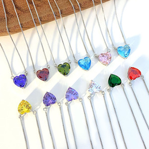 Collar de Plata de Ley 925, colgante delicado de corazón pequeño Cz, Gargantilla de estrella de Color dorado y plateado, cadena de 40 + 5cm - Product Image 5