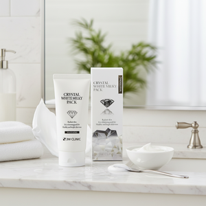 Cosmético Coreano 3W CLINIC Crystal White Milky Pack K-Beauty Mascarilla Facial y Corporal Blanqueadora e Iluminadora 200ml Niacinamida Para Todo Tipo de Piel - Product Image 3
