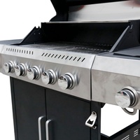 Barbecue à gaz professionnel en acier inoxydable 5 + 1 brûleur Barbecue gril à gaz pour la cuisine en plein air