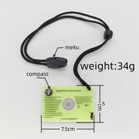 JK-LM-008 lumineux multifonction extérieur d'urgence Super Rescue Signal Mirror avec boussole Sifflet pour le camping