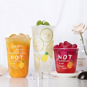 Gobelets Huitianchen PP 90 mm en forme de U, 16-22 oz, pour café, jus et tequila, avec couvercle, logo personnalisé par estampage à chaud ou sérigraphie - Product Image 3