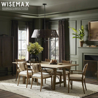 WISEMAX FURNITURE Chaise de salle à manger moderne et minimaliste en bois de frêne Chaise de restaurant à grand dossier avec coussin doux