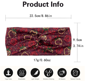 Pinza de Pelo Personalizada Ecológica para el Día de San Valentín con Estampado de Corazón, Lazo Cruzado Elástico, Ancho, Moderno, Decoración para Mujer - Product Image 4