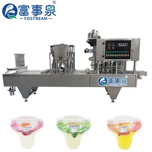 उच्च गुणवत्ता स्वचालित दही दूध फलों का रस दही तितली जेली मिनी कप भरने सील बनाने की मशीन