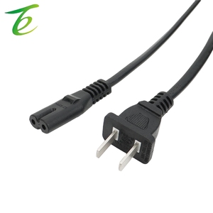 Câble d'alimentation électrique à deux conducteurs GB avec embout en éventail, câble d'alimentation électrique à 2 broches, câble d'alimentation en cuivre noir - Product Image 2