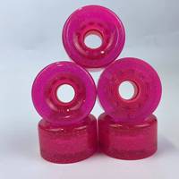 YSMLE Roues de patin à roulettes lumineuses 65mm 62mm 58mm Roues de longboard clignotantes