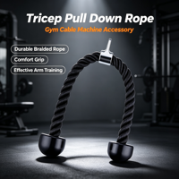 Accessoire de machine à câble pour triceps, corde de traction robuste pour entraînement des biceps et des triceps, système de poulie de fitness