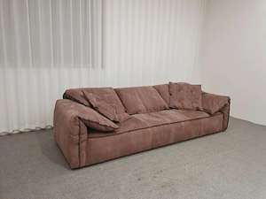 Canapé trois places en velours d'agneau moderne minimaliste de haute qualité chaise paresseuse blanche pour éponge de salon de luxe pour une utilisation en appartement - Product Image 5