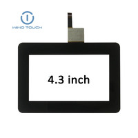 WIWOTOUCH C4D043GG101 Layar Sentuh Kapasitif Tipis 4.3 Inci dengan Antarmuka IIC 86% Transmittansi G+G untuk HMI Industri