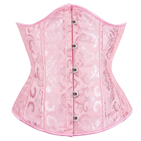 Corset Vintage Tendance avec 14 Baleines en Acier, Idéal pour Soirées et Clubs, Haut Corset Jacquard Amincissant la Taille, Corset en Dentelle pour Femme