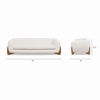 Meubles de salon moderne nordique scandinave blanc boucle Sherpa ensemble de canapés rembourrés