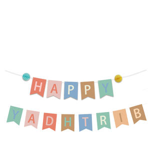 Bendera Dekorasi Pesta Ulang Tahun Motif Anjing, Ekor Ikan, Huruf, dan Polos untuk Suasana dan Tata Letak Tempat, Pesta Ulang Tahun Hewan Peliharaan - Product Image 6