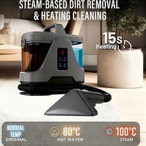 Nettoyeur de tapis et de canapé à vapeur <span class=keywords><strong>compact</strong></span> à écran tactile, best-seller 2026, nettoyage en profondeur des tissus d'ameublement, éliminateur de taches, fonctions - Product Image 5
