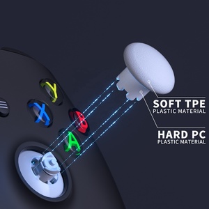 EXtremeRate Robot White Swappable Edge <b>Sticks</b> Interchangeable Analog <b>Stick</b> Joystick Thumbsticks for Xbox Series X S Controller - Product Image 5