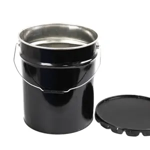 18L金属桶19L圆形金属桶，带手柄和盖子，用于油漆，化工工业用途