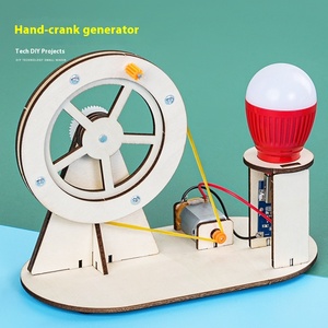 Khoa học công nghệ tự làm tay quay Máy phát điện Kit cho trường tiểu học trẻ em sáng tạo phát minh vật lý thí nghiệm hơi nước - Product Image 1