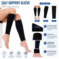 Manchons de compression sportifs OEM pour mollets, élastiques, avec soutien et protection pour la course à pied, le cyclisme et le soulagement des périostites tibiales
