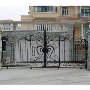 Puerta Principal <span class=keywords><strong>de</strong></span> Seguridad Metálica <span class=keywords><strong>de</strong></span> Hierro Forjado para <span class=keywords><strong>Entrada</strong></span>, Puertas Exteriores <span class=keywords><strong>de</strong></span> Acero para Casa o Villa, Precio <span class=keywords><strong>de</strong></span> Mercado - Product Image 1