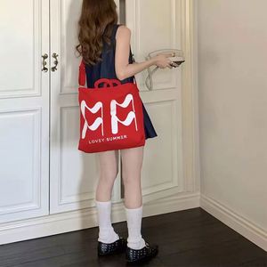 Sac bandoulière en toile grande capacité, double compartiment, personnalisable avec logo et lettres imprimées, élégant et polyvalent - Product Image 3