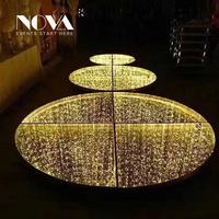 Plancher de danse LED à effet miroir infini Abyss 3D, super portable, installation rapide, haute qualité
