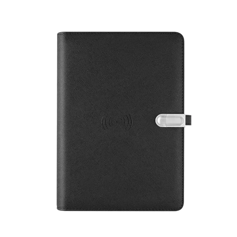 2024 Neuer Trend Geschäfts-Kartentaschen Notebooks mit Logo multifunktional A5 8000 MAh Power Bank ladefunktion Notizbuch-Binder Spirale D