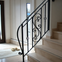 Rampe d'escalier moderne en fer forgé pour escalier en colimaçon, balustrade de balcon, fabricant sur mesure
