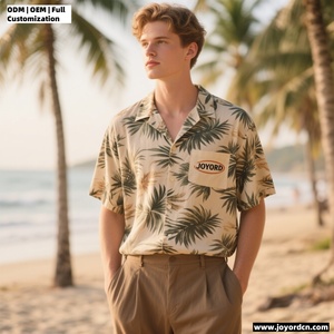 Áo sơ mi Hawaii nam tay ngắn cài nút, kiểu cổ điển thập niên 1950, áo bowling, áo đi biển, áo camisa do palmeira mùa hè - Product Image 2