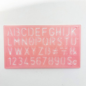 Plantilla de Dibujo de Letras de Plástico, Regla con Plantillas de Letras y Números del Alfabeto Inglés - Product Image 5