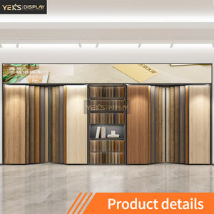 Présentoir à <span class=keywords><strong>cadre</strong></span> en métal de qualité supérieure pour carreaux de verre coulissants, étagère flottante murale à grille verticale moderne, exposition commerciale - Product Image 6