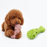 Jouet à mâcher pour chien en caoutchouc durable et écologique, en forme de cuisse de poulet, flexible, non toxique, résistant à la mastication, pour l'entraînement quotidien