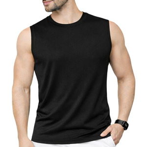 OEM Customized Design <b>Men</b> <b>Tank</b> <b>Tops</b> Solid Color Breathable Polyester Made Casual Gym Wear <b>Tank</b> <b>Tops</b> For Adults - Product Image 1