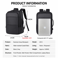 Sac à dos pour ordinateur portable unisexe Oxford, antivol, léger, grande capacité 20-39L, pour un usage quotidien