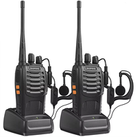 Baofeng BF 888S Radio HT Nirkabel Jangkauan Jauh untuk Luar Ruangan, Radio Dua Arah UHF 400-470mhz, Handy 5W Walkie-talkie