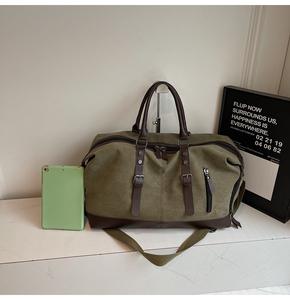 Retro Style Design Canvas Tote <b>Bag</b> Travel Pack Unisex Fashion Large Capacity Short <b>Trip</b> Luggage Single Shoulder <b>Bag</b> - Product Image 2