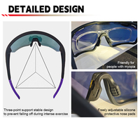 Fabricant de lunettes personnalisées avec logo directement de l'usine, avec verres interchangeables, lunettes de soleil avec protection UV400 pour le cyclisme