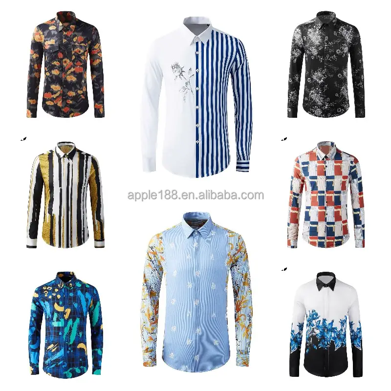 Factory direct selling customized latest fashion design cotton long sleeve slim fit casual spring and summer men's shirt