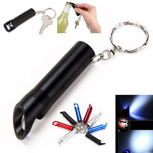 Portable Strong Durable Waterproof Colorful Aluminium Mini Super Brightness LED Opener Keychain