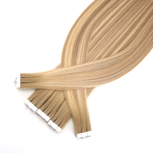 Extensions de cheveux invisibles à bandes adhésives, cheveux humains européens <span class=keywords><strong>Remy</strong></span> de qualité salon, super double drawn, trame simple, <span class=keywords><strong>sans</strong></span> perte, adhésif longue durée - Product Image 4