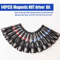 21 PCS Set Bit Obeng Impact Magnetik dengan Shank 1/4 Baja Chrome Vanadium, Dioperasikan Manual, Dilengkapi Kotak Keras