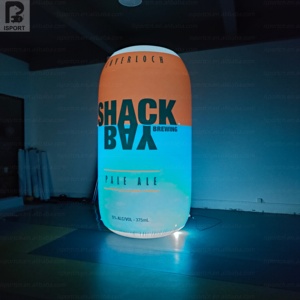 Bouteille de bière gonflable LED personnalisée avec logo, lumière intégrée, impression intégrale, panneau publicitaire pour brasserie, bar, festival - Product Image 3