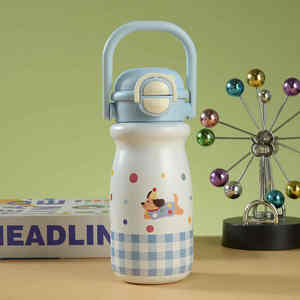 Cute Modern Design High Quality Stainless Steel Vacuum <b>Insulated</b> Leak-Proof Eco-Friendly Large-Capacity Portable Water Bottle - Product Image 4