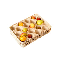 Volledig afbreekbare papierpulp fruitbak, milieuvriendelijke gevormde vezelverpakking voor appels, peren en perziken, biologisch afbreekbare productenverpakking.